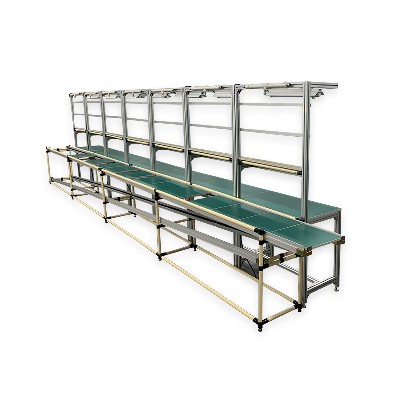 流水線(xiàn)系列 鋁型材防靜電工作臺(tái)車(chē)間鋁合金框架流水線(xiàn)工作桌鋁材