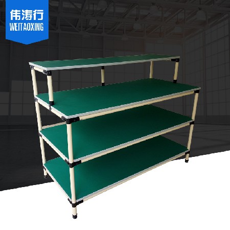 定制精益管工作臺(tái)牢固耐用電子車間操作臺(tái)防靜電工作臺(tái)工作桌批發(fā)
