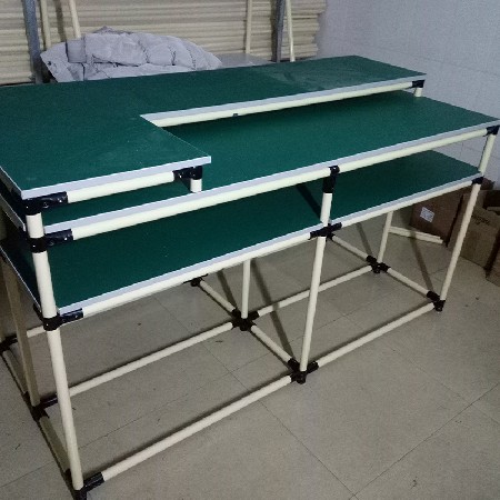 定制精益管工作臺(tái)牢固耐用電子車間操作臺(tái)防靜電工作臺(tái)工作桌批發(fā)