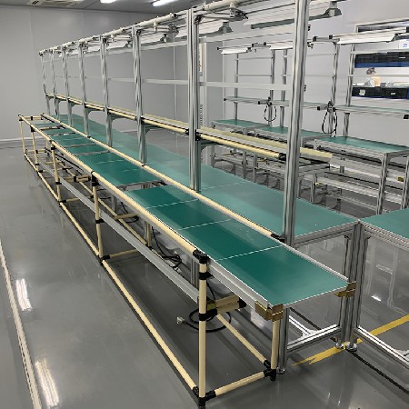 單邊帶燈鋁型材工作臺鋁合金實(shí)驗(yàn)臺電子車間操作臺鋁型材流水線