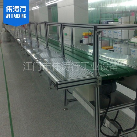 電子車間生產(chǎn)線流水線工作臺 防靜電皮帶輸送機(jī)電子電器流水線