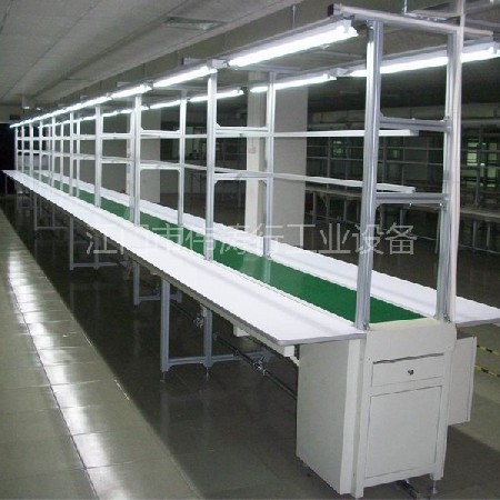 電子車間生產(chǎn)線流水線工作臺 防靜電皮帶輸送機(jī)電子電器流水線